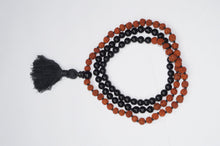  Rudraksha Bodhi Seeds Mala Black Onyx Japa-Mala Meditation Decor