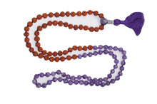  Yoga Meditation Amethyst Mala Handmade Beads Tassel Necklace