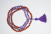 Yoga Meditation Amethyst Mala Handmade Beads Tassel Necklace