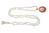 Yoga mala Shri Vaibhav Laxmi Pedant With Yoga Necklace White Tulsi Mala