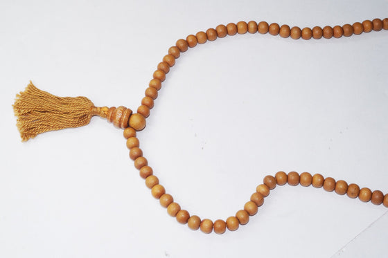 Yoga Prayer Mala Beads Necklace Sandal Wood Energized Meditation Mala