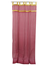 Maroon Sheer Curtains, Bed Canopy Gold Tab Top Curtains