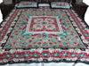 Indi Boho Yoga Blanket, 3pc Bedding Kalamkari Printed Bed throw