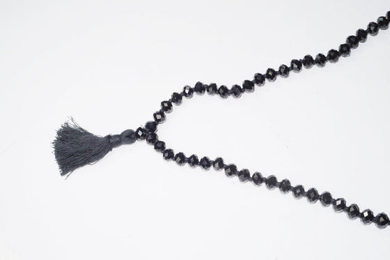 Black Swarovski Crystal Gem Beads Yoga Mala Tibet Buddhist Mala
