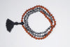 VEDAMALAS SMOKY OBSIDIAN Meditation mala for Protection Power Beads