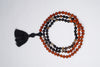 VEDAMALAS BLACK AGATE Meditation Necklaces Vedic Mala Beads Rudraksha