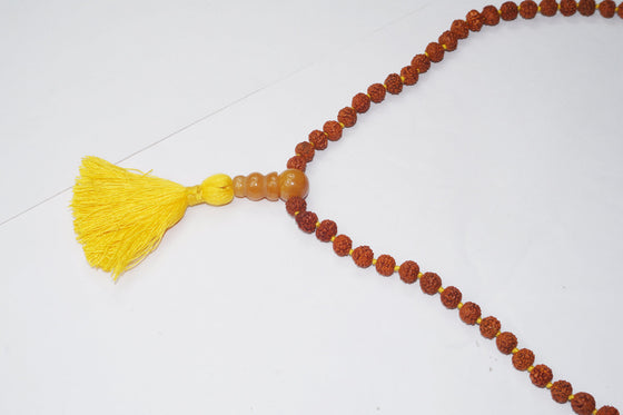 Rudraksha Tiger Eye Combination Mala for Power and Confidence