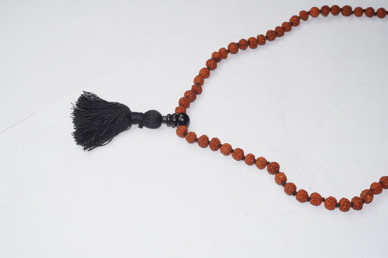 Rudraksha Bodhi Seeds Mala Black Onyx Japa-Mala Meditation Decor