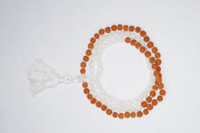  VEDAMALAS Rudraksha and Moonstone Beads Mala Encourage Japa Meditation