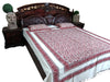 Boho Indian Bedding Cotton Pink Paisley Printed Bedspread with Pillows