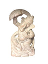 Ganesha Hand Carved Stone Statue Kundalini Spiritual Ganesha With Snake
