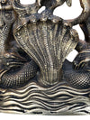 Antique Krishna Statue Dancing On Serpent Kaliya Handcrafted Brass Idol