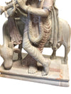 Krishna Playing the Flute Hindu Altar Deity Vintage Meditation Sculpture