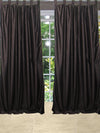 2 Brown Curtains Panels Drapes, Tab Top Window Curtains, 96