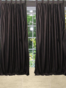  Brown Crushed Velvet Feel Curtains Drapes