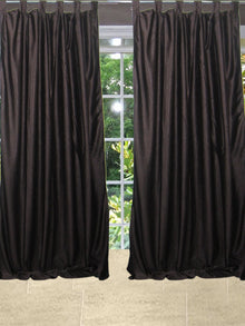  Brown Crushed Velvet Feel Curtains Drapes