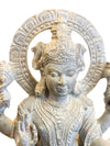 Vishnu Seated Blessing Statue Peaceful Yoga Stone Statue