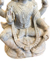 Vishnu Seated Blessing Statue Peaceful Yoga Stone Statue