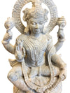Vishnu Seated Blessing Statue Peaceful Yoga Stone Statue