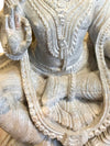 Vishnu Seated Blessing Vishnu Peaceful Yoga Stone Statue