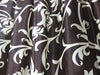 Pair of Printed Curtains, Brown Floral Printed Tab Top Drapes 96