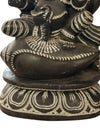 Ganesha Sitting on Conch Shell Stone Statue