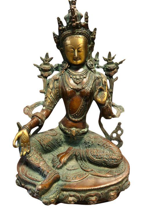 Tara Buddha Brass Statue Tibetan Buddhism Religious Goddess Buddhistva