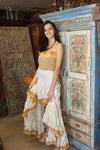 Gypsy Boho Hi Low Maxi Dress Floral Recycled M/L