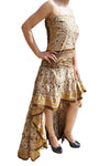 MAxi Dress Strapless Floral Hi Low Dresses Recycled M/L