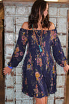 Bohemian Dresses oFF Shoulder Printed Fit Flare ML