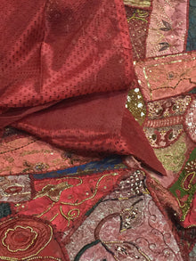  2 Maroon Sheer Curtains, Boho Bed Canopy Gold Border Tab Top Curtains
