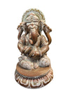 Musical Ganesha Statue Hand Carved Stone Religious Lord Sculpture
