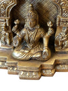 Hand Carved Brass Statue Home Altar Goddess Lakshmi in Blessing Pose