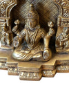 Goddess Lakshmi in Blessing Pose Brass Statue Home Altar