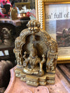 Hand Carved Brass Statue Home Altar Goddess Lakshmi in Blessing Pose