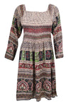 Bohemian Dresses oFF Shoulder Printed Fit Flare ML