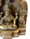 Hand Carved Brass Statue Home Altar Goddess Lakshmi in Blessing Pose