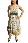 Boho Sundress Handkercheif Hem Dresses Resort Wear Recycled S/M