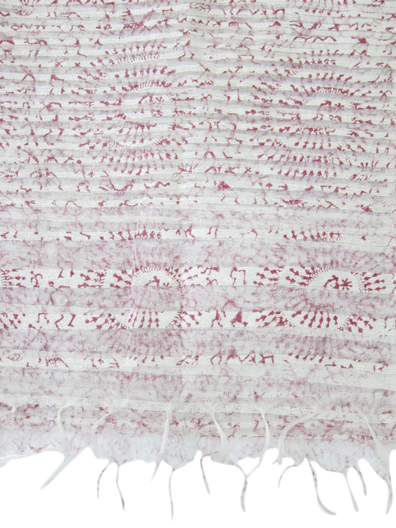Wrap, Red White Tribal Soft Cotton Yoga Scarves,