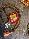 Yellow Beads Mala Prayer Beads, Healing Meditation Mala,Om Pandent
