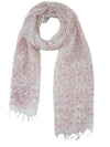 Wrap, Red White Tribal Soft Cotton Yoga Scarves,