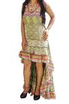 Gypsy Hi Low Dress Retro Vintage 70s Recycled M/L