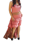 Bohemian goddess maxi dress, Strapless Fishtail Dress, Pink