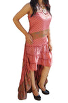Bohemian goddess maxi dress, Strapless Fishtail Dress, Pink, M/L