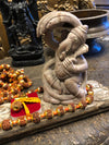 Wisdom Prosperity Altar, Ganesha Carved Stone Statue, Rudraksha Mala