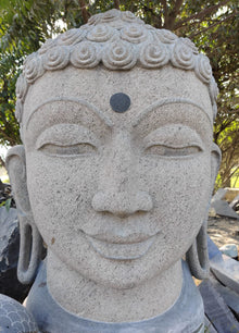  PRE ORDER-Natural Stone Protection Buddha Bust Handcarved Garden Statue