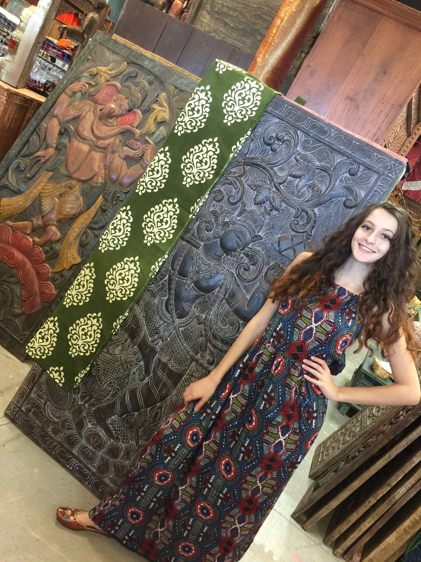 Boho Maxi Dress Halter Dress Printed Summer Dresses, Boho M