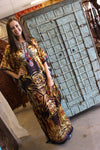 Kaftan for Women Brown Gold Flowy Cruise Caftan 3Xl