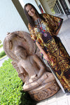 Kaftan for Women Brown Gold Flowy Cruise Caftan 3Xl