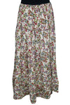 MAxi Skirt Floral Printed Summer Comfy Gypsy Hippie ML